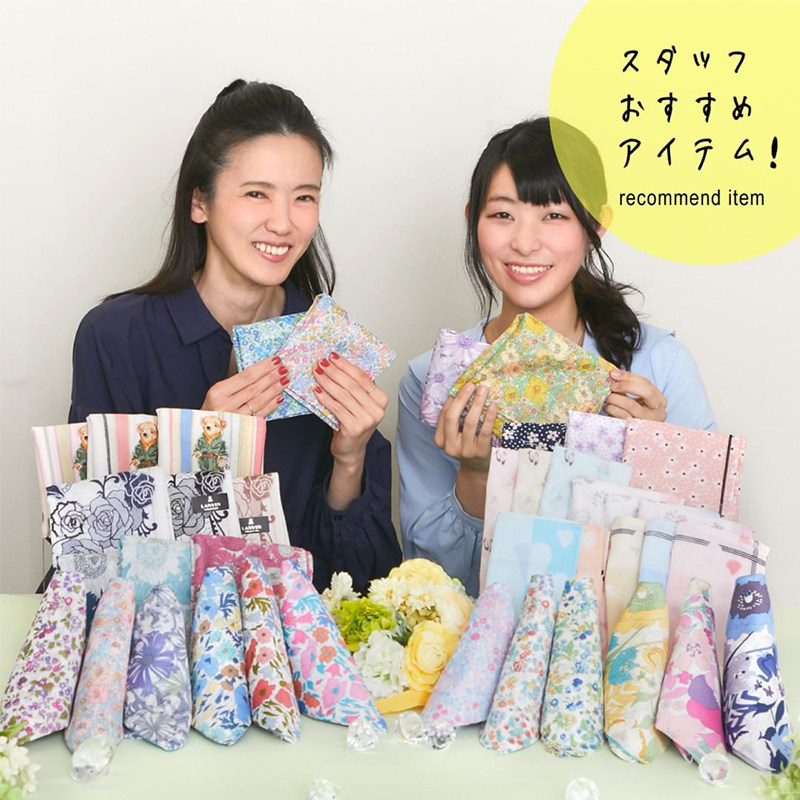 MADE IN JAPAN KAWABE LIBERTY SERIES WOMENS PRINTED HANDKERCHIEF COTTON SMALL SQUARE SCARF JAPANESE SCARF 50CM