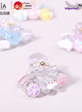 日本进口BONBON DROP小抓夹亚克力立体滴胶可爱甜美创意猫咪爱心