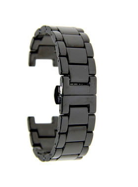 大孔小孔通用凹口表带16x9mm20x11mm黑白色代用G.C手表陶瓷表带