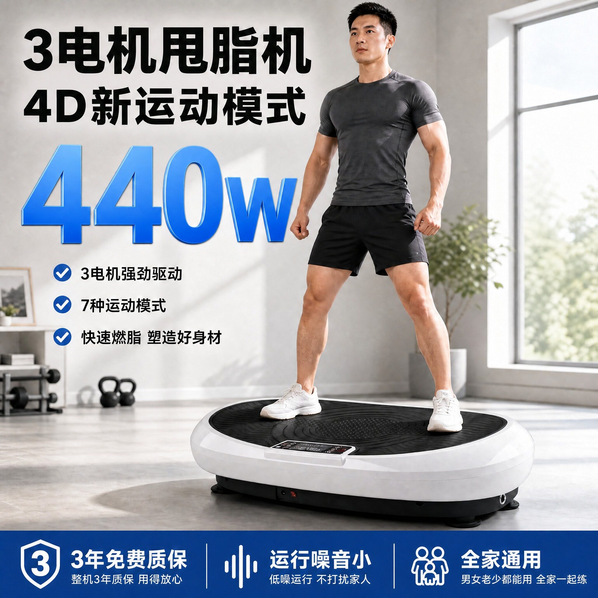 甩脂机抖抖机3电机超大动力振幅