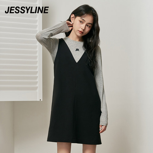 杰茜莱上衣背带连衣裙时尚套装女