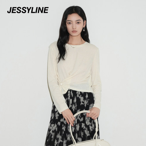 杰茜莱秋季洋气设计感小众上衣女