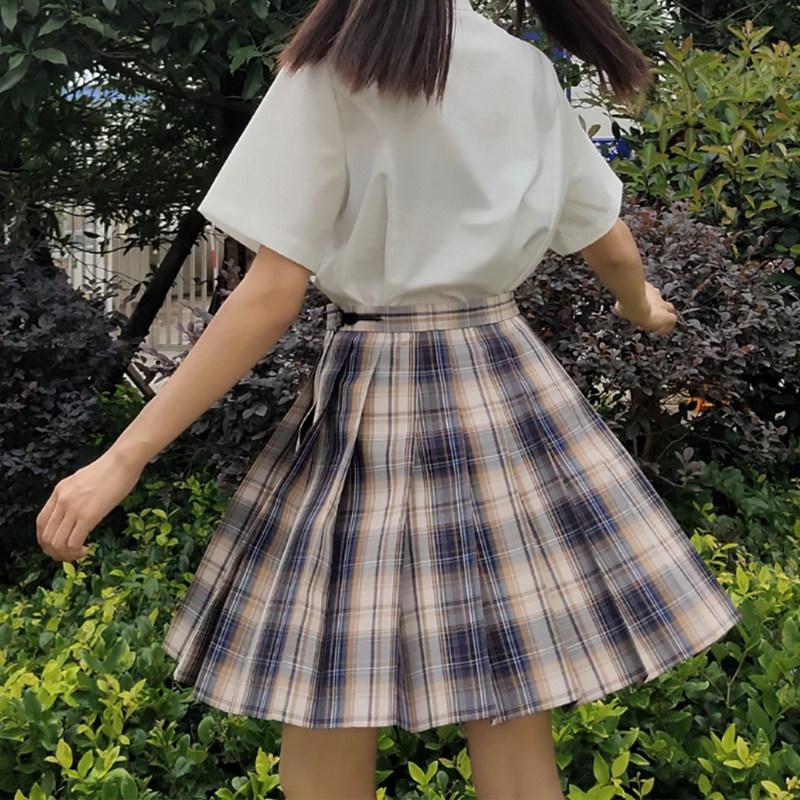 小熊的裙jk兔吉舍兔姬舍jk制服格子半身裙学院风百褶兔逢缝短裙女