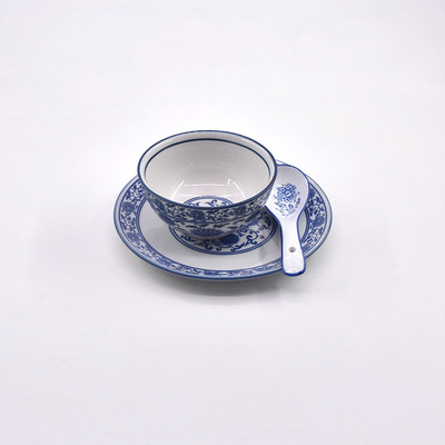 盘子碗家用2026新款青花摆台餐具