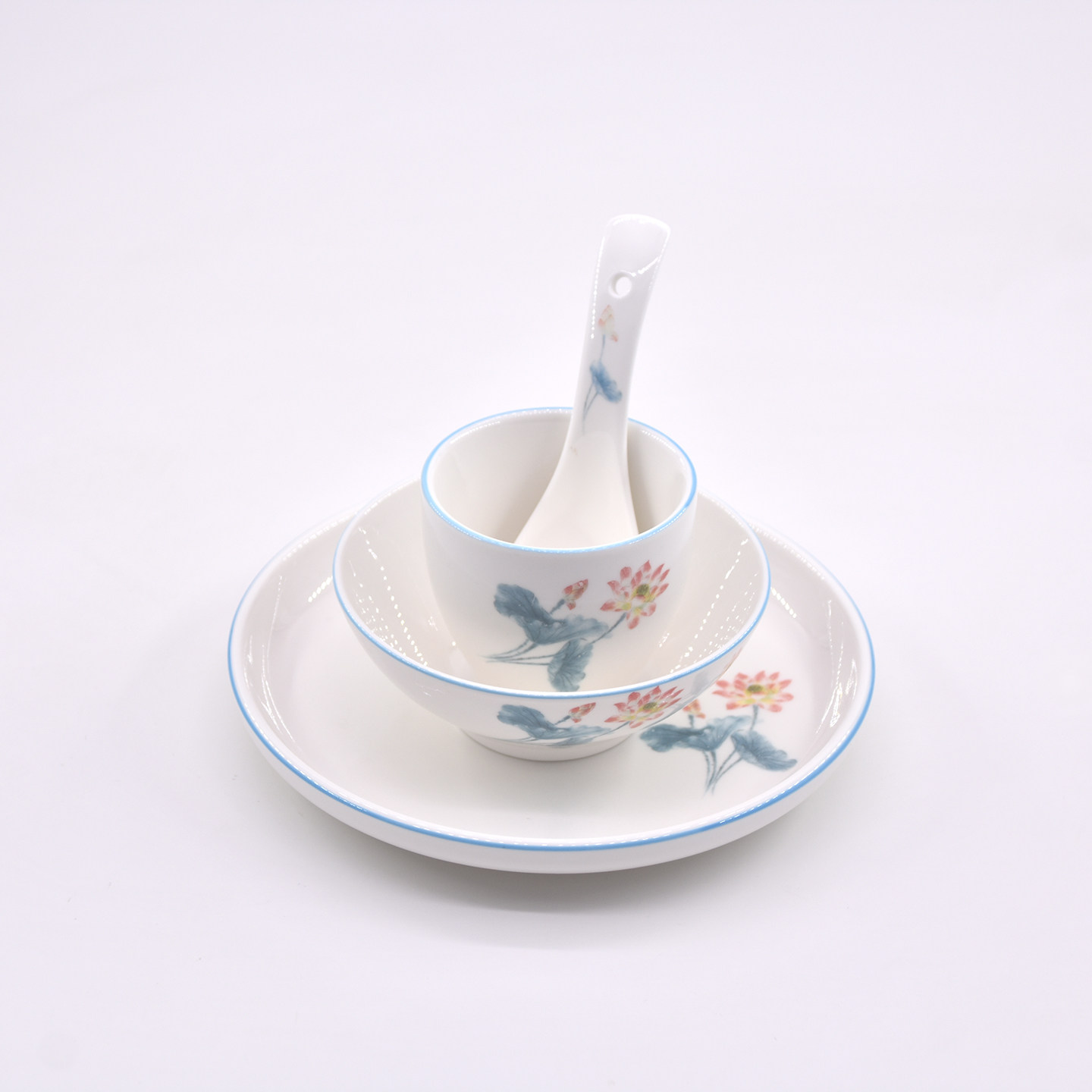 酒店摆台餐具套装五星级高端会所餐厅四件套饭店商用骨碟碗盘勺杯,餐饮具,碟,淘宝优惠券,粉丝福利购,淘宝优惠卷