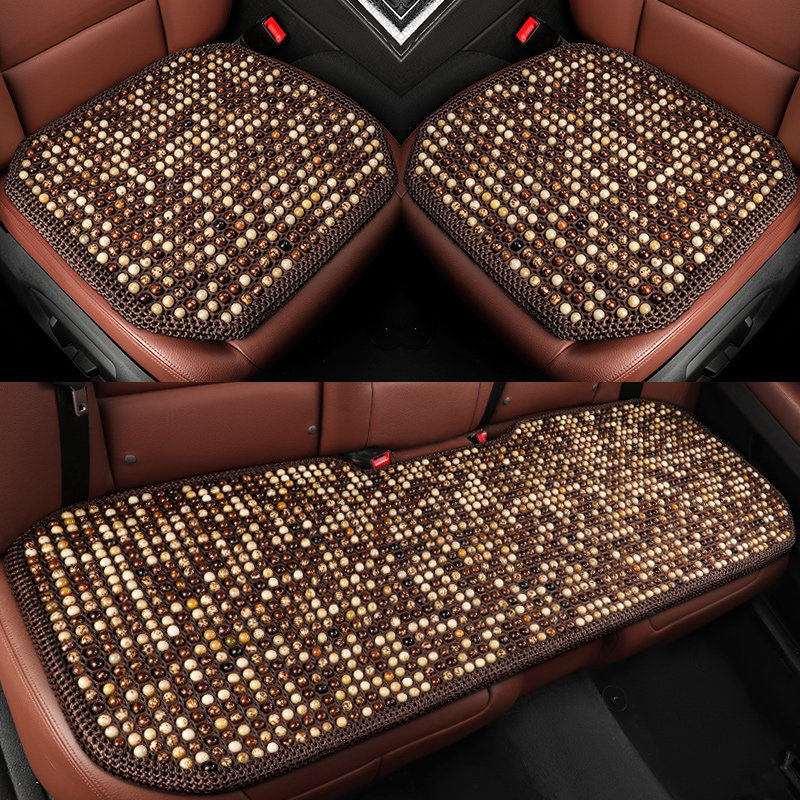 增高木珠菩提子汽车坐垫夏季凉垫透气编织护腰靠四季通用凉席单片