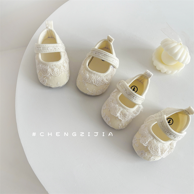 蕾丝学步鞋工厂直销防滑韩版女