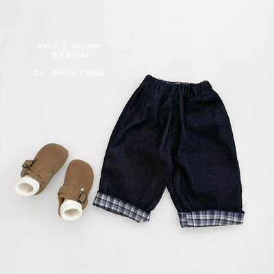 男童裤子春秋款洋气宽松牛仔裤