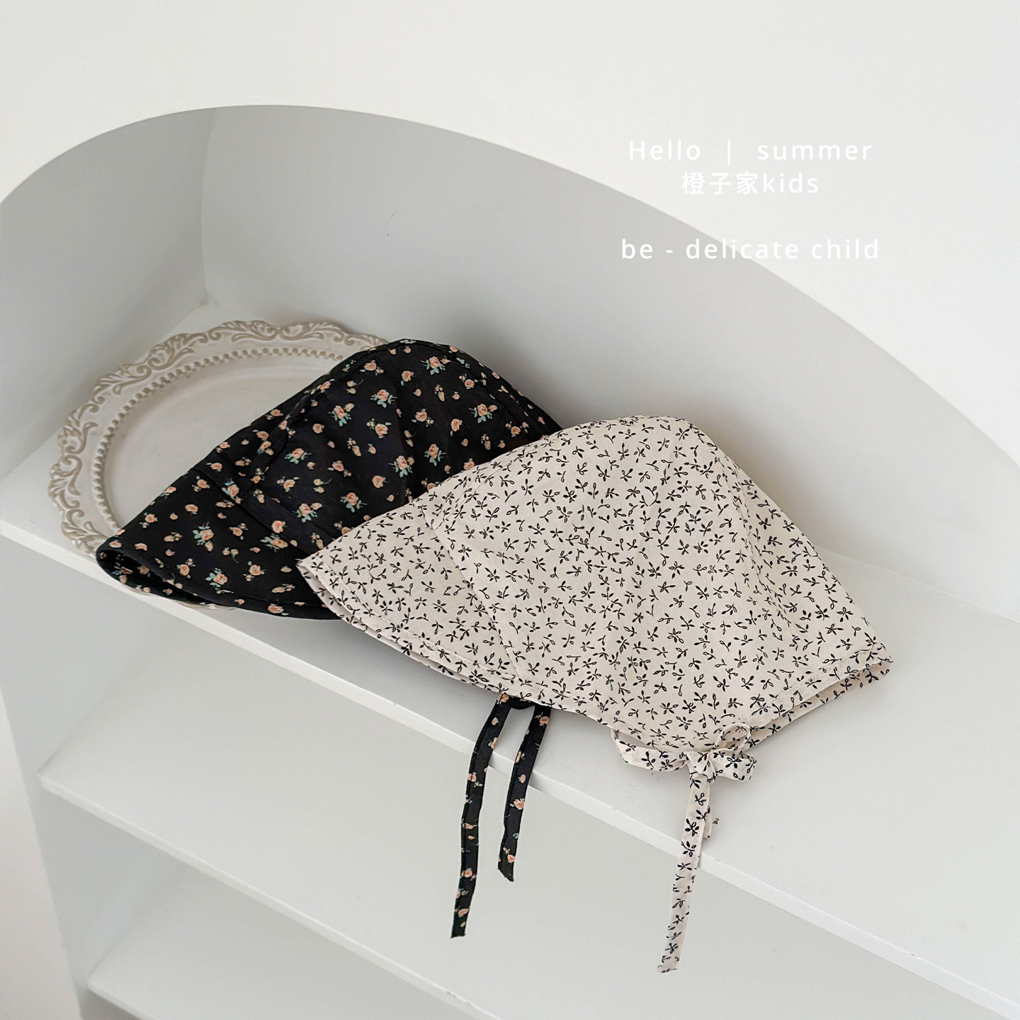 韩版婴幼儿秋季系带宫廷帽男童遮阳防晒帽女宝宝韩版碎花外出帽子,童装/婴儿装/亲子装,帽子,淘宝优惠券,粉丝福利购,淘宝优惠卷