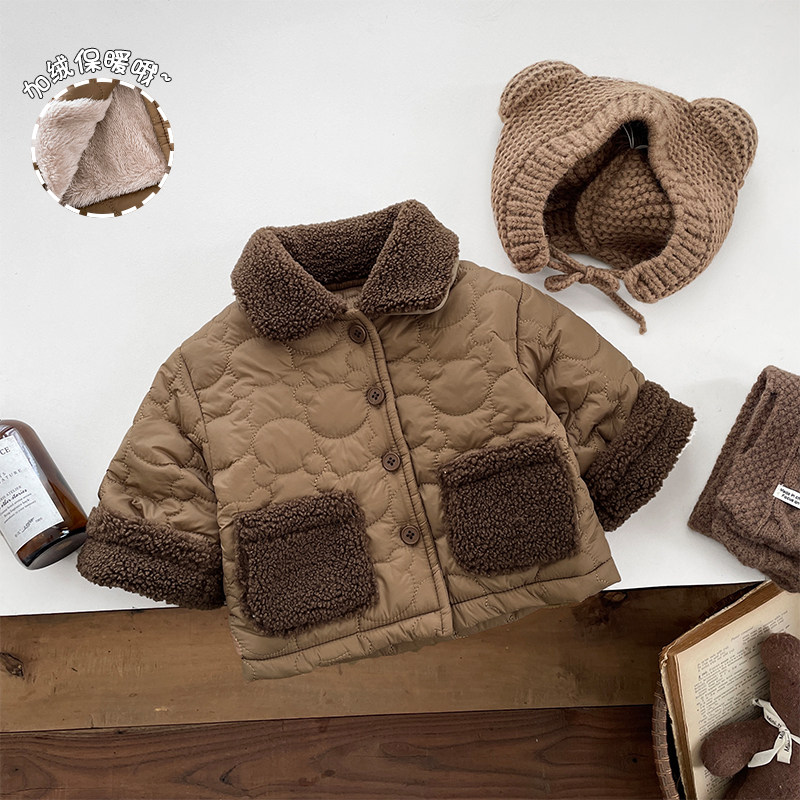 婴儿衣服翻领棉服外套秋冬装男童加绒棉衣女宝宝保暖棉袄加厚上衣,童装/婴儿装/亲子装,棉袄/棉服,淘宝优惠券,粉丝福利购,淘宝优惠卷