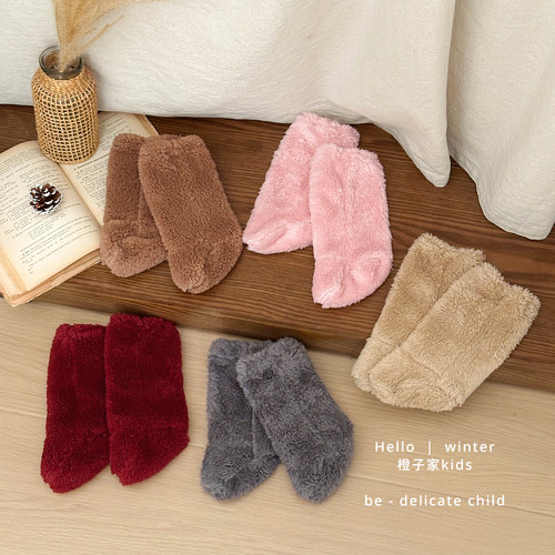 婴幼儿冬季洋气加厚保暖棉鞋袜套