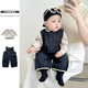 婴幼儿背带裤 连体衣新款 洋气爬服长袖 宝宝春秋套装 T恤韩版 两件套