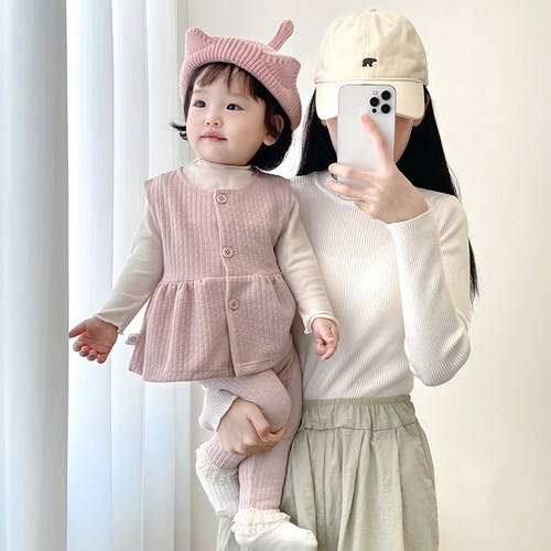 纯色混纺套装韩版春秋季两件套