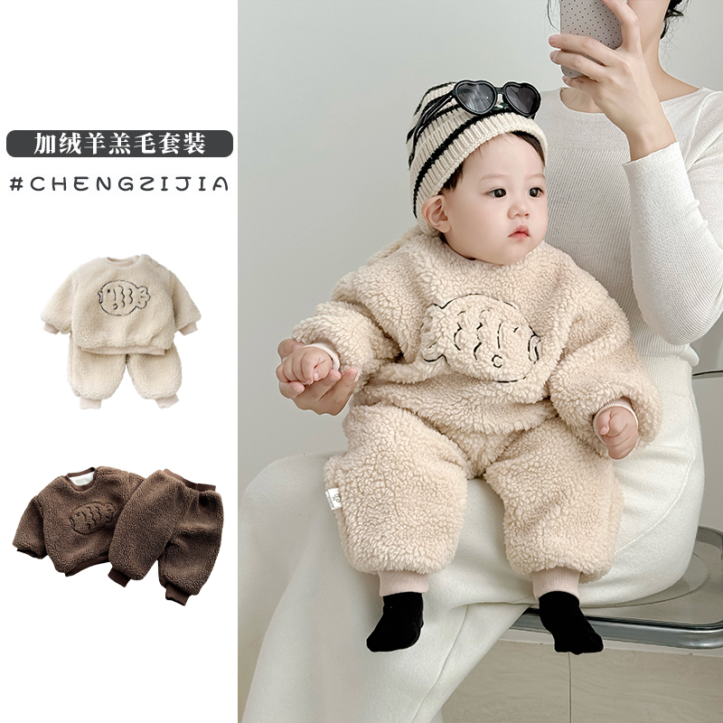 毛绒套装韩版休闲冬季两件套