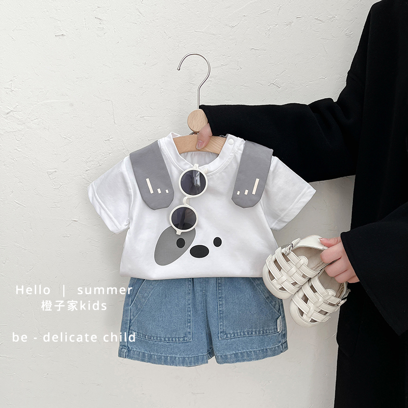 男童夏季新款洋气牛仔短裤宝宝薄款透气热裤婴幼儿韩版休闲五分裤