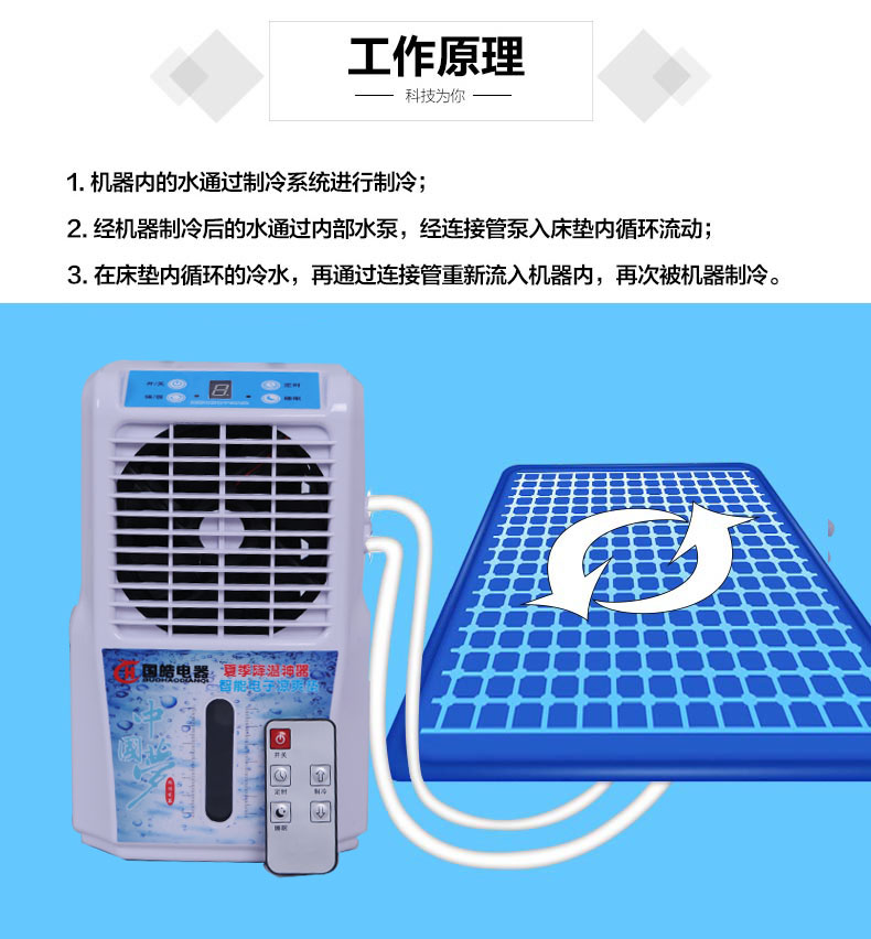 新品制冷水垫夏季单人学生宿舍降温电毯水冷空调扇床垫水循环冰垫