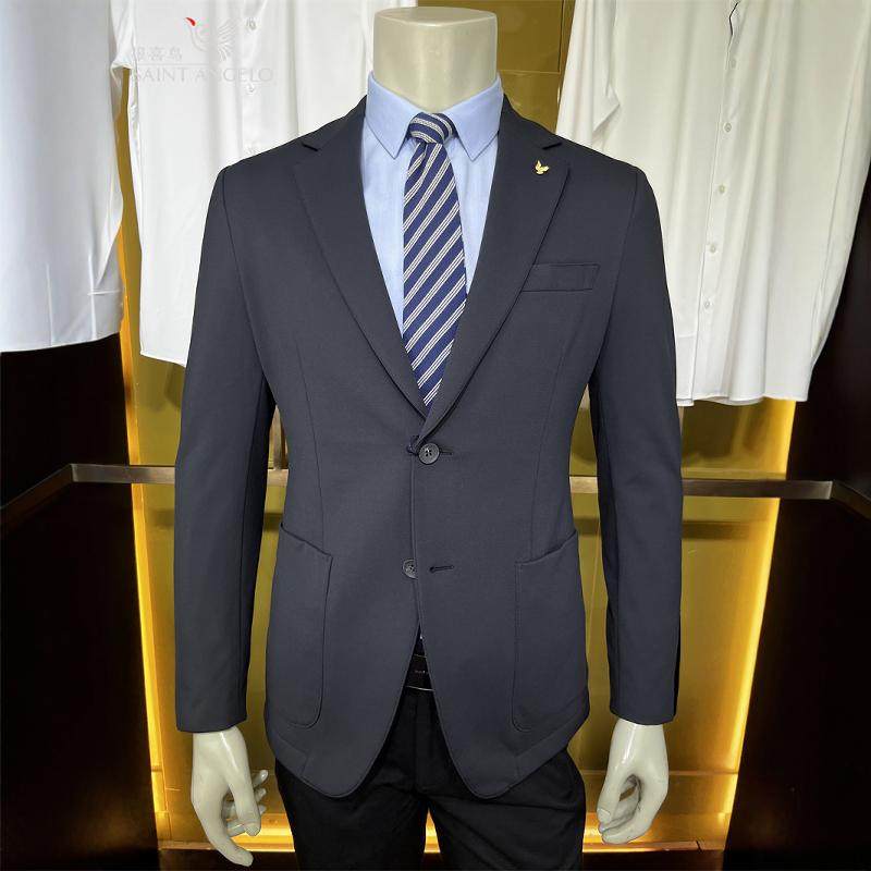 报喜鸟【弹力】纯色新款藏青商务休闲修身男款秋季外套单西服西装