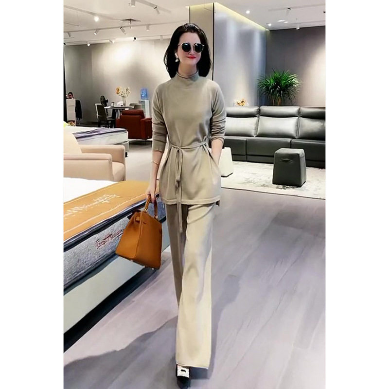 干练气质女神范女装套装高端奢华大牌上衣阔腿裤早秋季穿搭两件套