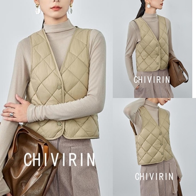 CHIVIRIN/千韵内搭保暖神器 女配大衣羽绒服马甲通勤减龄马夹背心