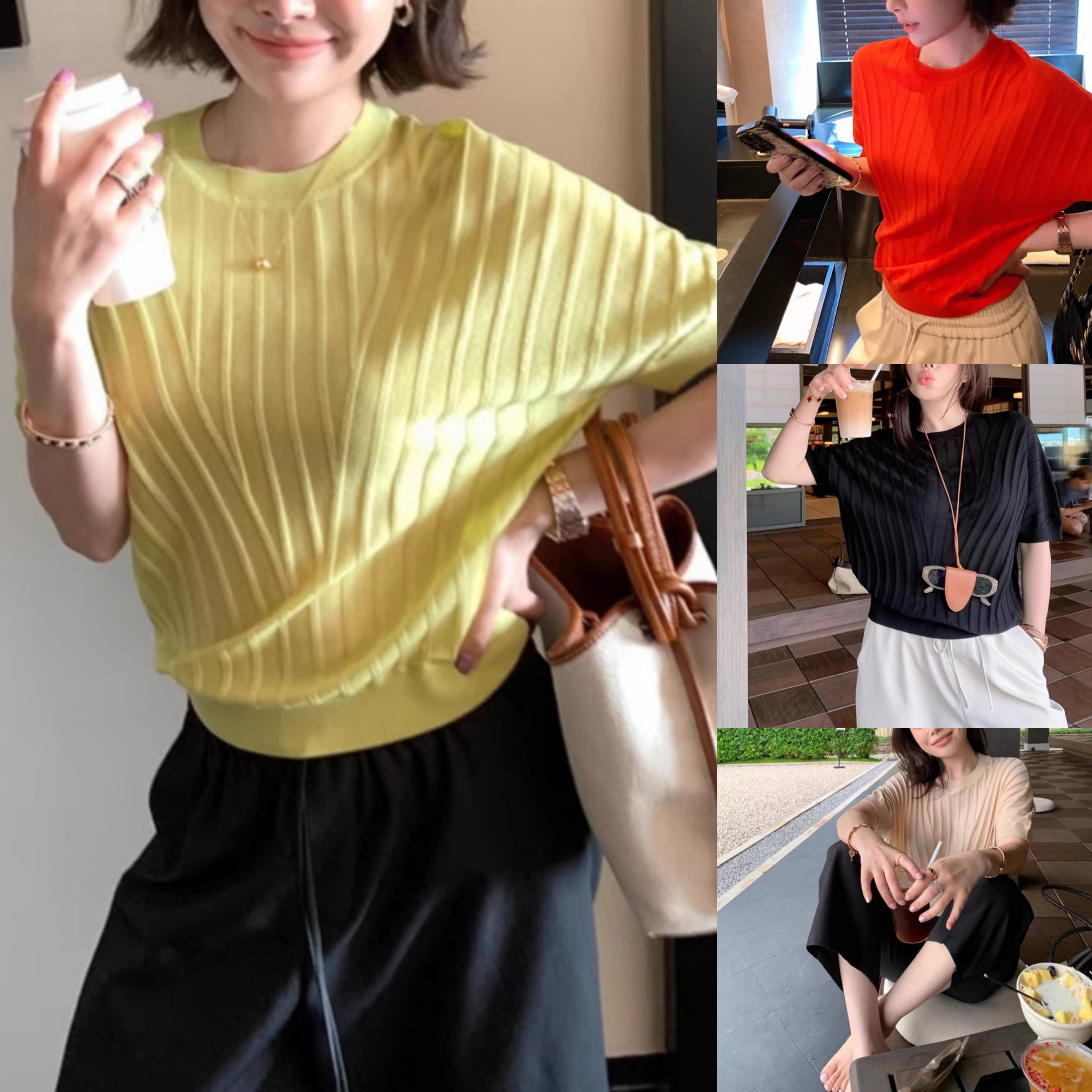 新品LICKYSENIOR 天丝top女2025夏季新款短袖宽松时尚气质T恤上衣