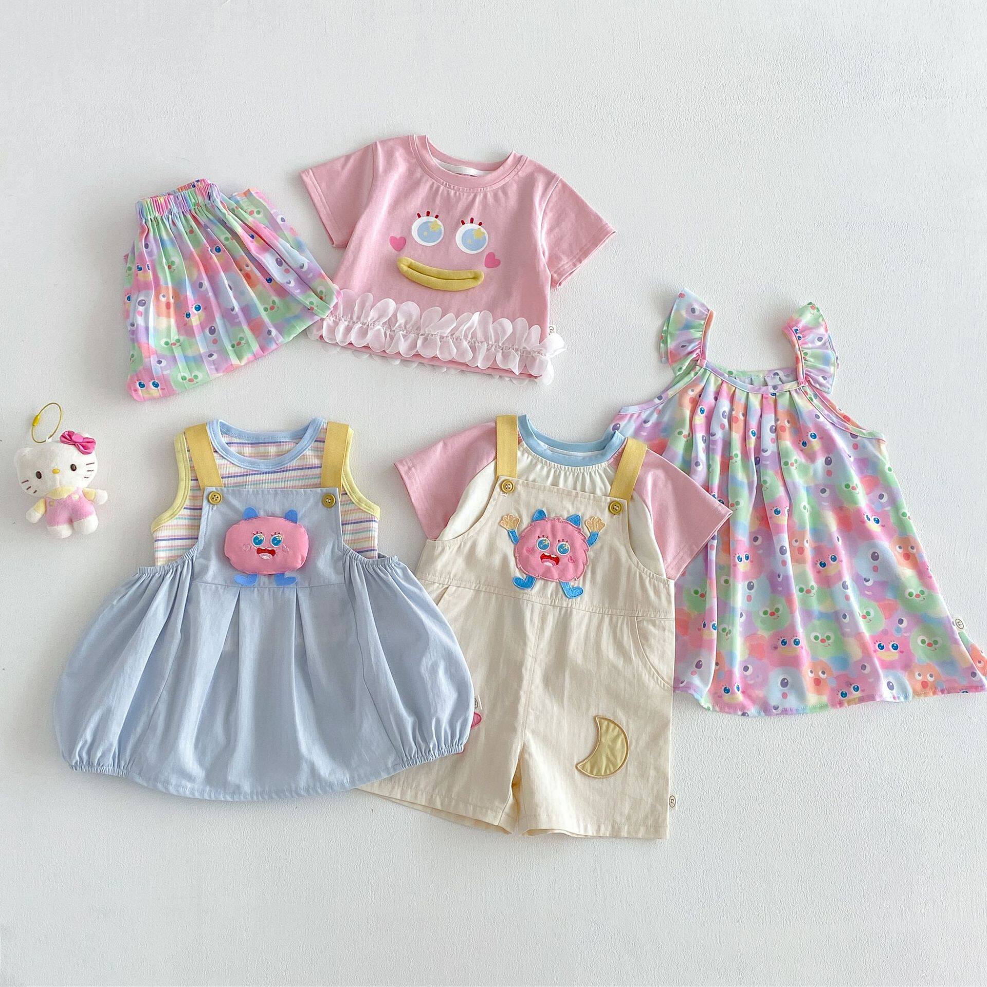 女童超萌吊带裙2026新款夏季宝宝立体玩偶小怪兽连衣裙儿童背心裙