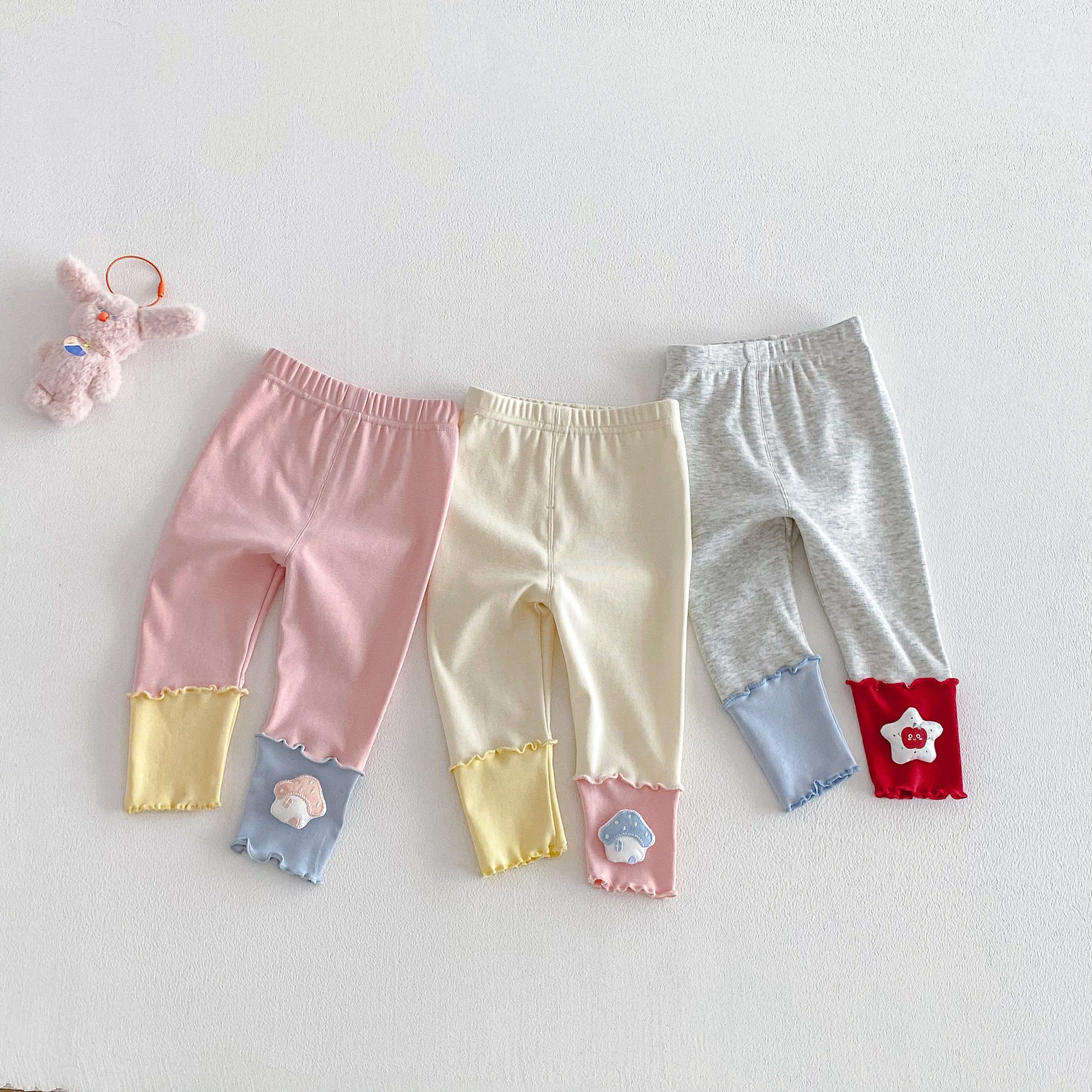 女童立体玩偶打底裤2026春装新款弹力纯棉裤子宝宝洋气堆堆袜长裤