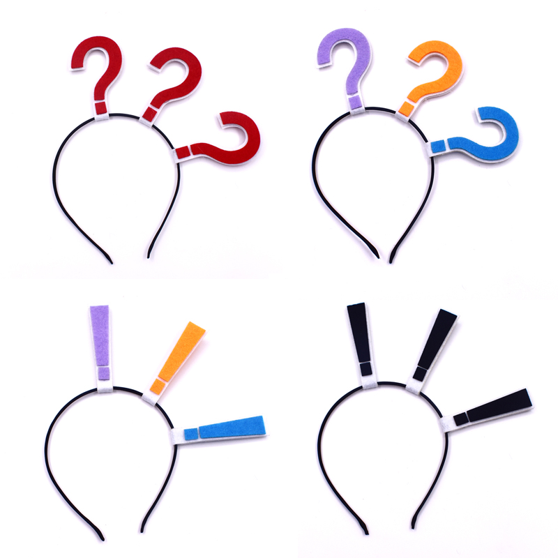 问号?表情发饰创意特色饰品网红直播头饰发箍搞笑表演可爱卖萌