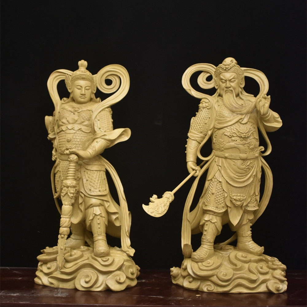 伽蓝韦陀菩萨左右护法佛像关公