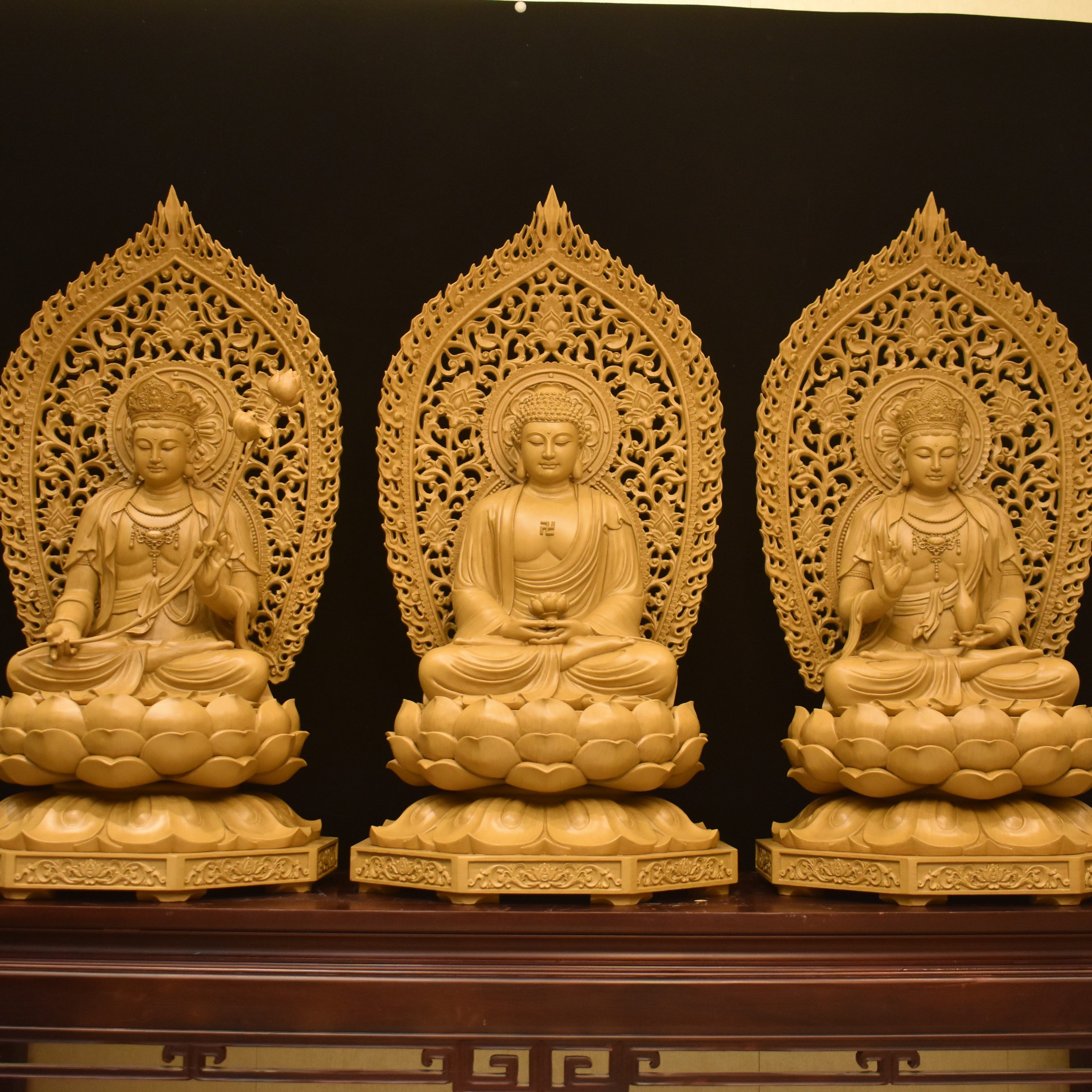 西方三圣佛像观音菩萨大势至菩萨