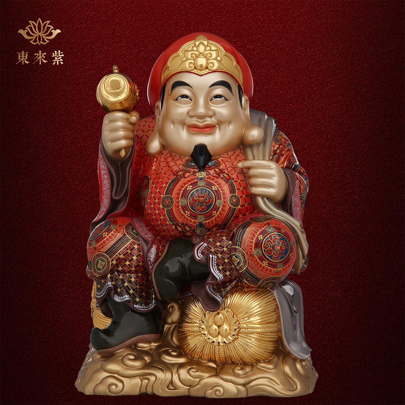大黑天财神像日本密宗天部招财真言宗唐密铜像京铜佛像雕像摆件