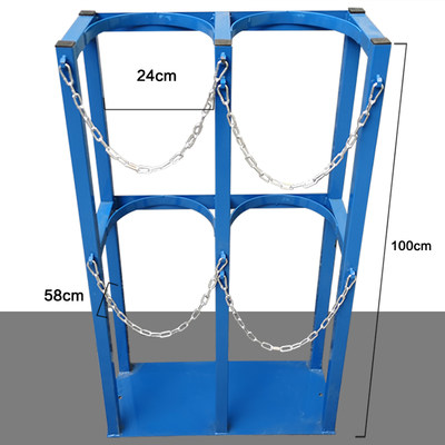 氧气防倒架子钢瓶固定架安全放置架40L氧气瓶固定架气罐存放架