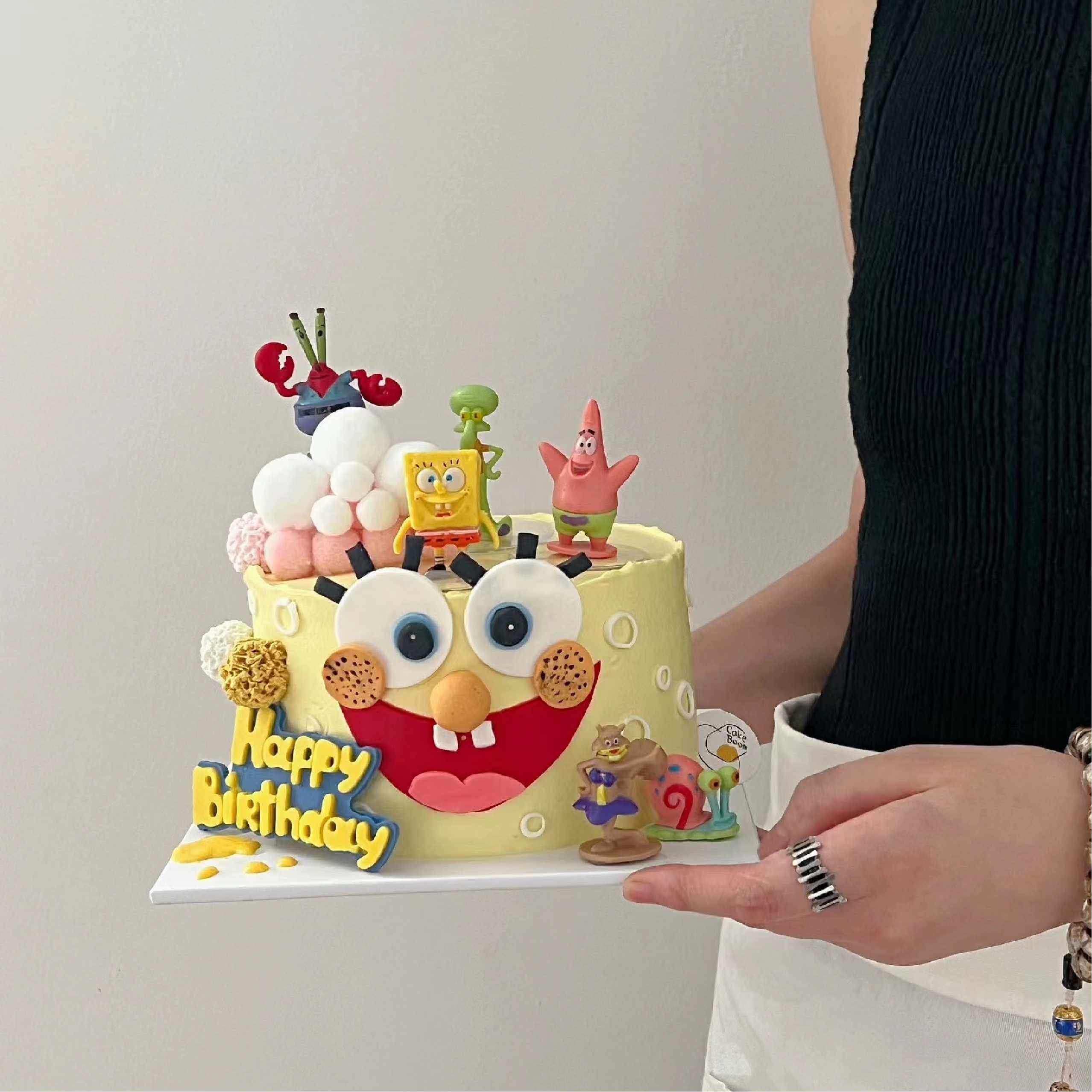 烘焙卡通生日蛋糕装饰可爱海洋宝宝pvc派大星儿童生日蛋糕摆件