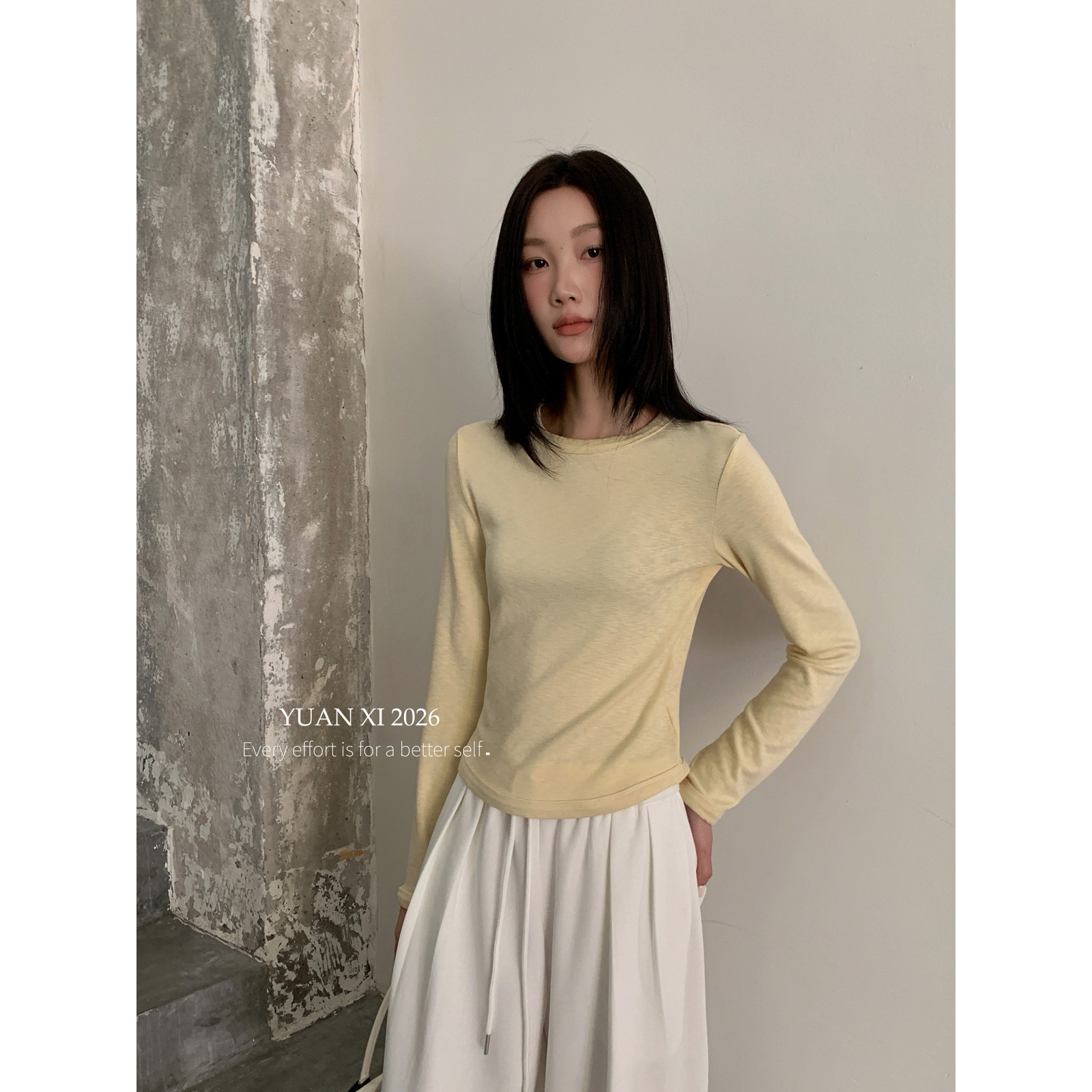 元熙-26年早春圆领正肩巨显瘦长袖打底长袖T恤YX75,女装/女士精品,T恤,淘宝优惠券,粉丝福利购,淘宝优惠卷