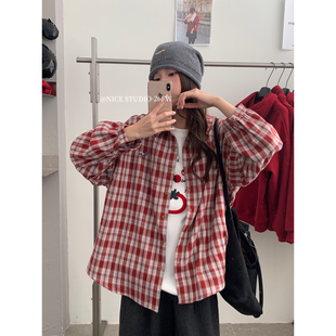 格子衬衫 奶思家NICE 上新刺绣大版 2026年春款 08909 STUDIO