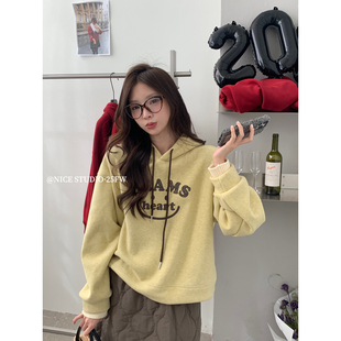 奶思家NICE 字母加绒连帽卫衣卫衣08903 STUDIO
