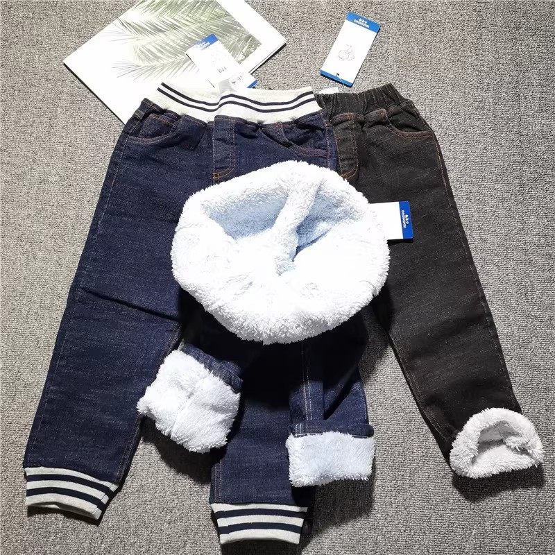 清仓处理冬男女儿童装纯棉弹力牛仔裤外穿羊羔毛加厚休闲卫裤棉裤,童装/婴儿装/亲子装,运动裤卫裤,淘宝优惠券,粉丝福利购,淘宝优惠卷