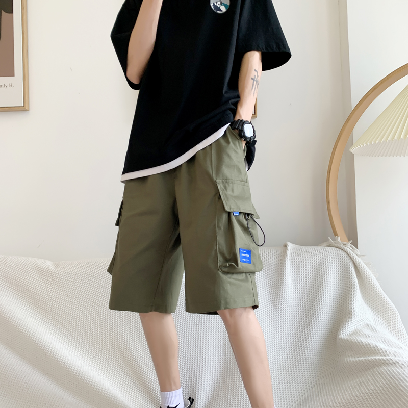 2024潮男工装休闲短裤夏大码口袋五分裤XZ405-1-K231-P35，男装休闲裤，星座405-1