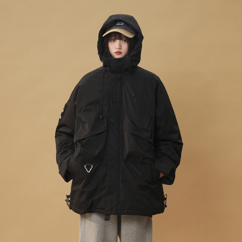 中性风冬季新品宽松工装棉服大码冲锋棉衣外套XZ405-1-Y66-P120,男装棉衣,星座405-1