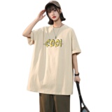 女装类目夏2023女士t恤上衣短袖宽松XZ405-1-T20-P25，女装T恤，星座405-1
