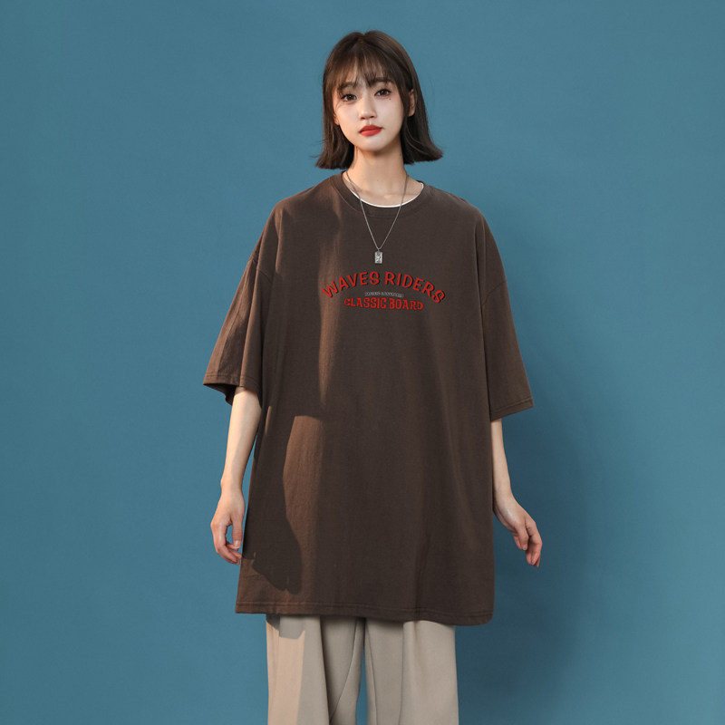 女装类目夏女士t恤上衣宽松大码半袖纯棉XZ405-1-T13-P25,女装T恤,星座405-1