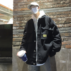 潮流男士夹克工装宽松秋季牛仔衣外套XZ405-1-JK6620-P95控128图片