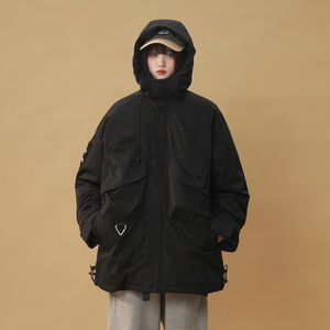 女装类目冬季潮流冲锋工装宽松连帽棉衣外套XZ405-1-Y66-P120图片