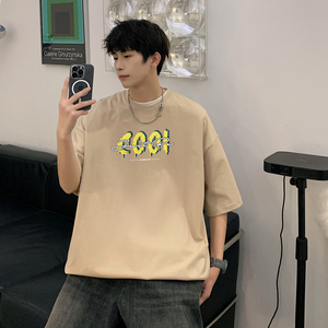 潮流男士宽松半袖夏季大码圆领T恤打底衫XZ405-1-T20-P25图片