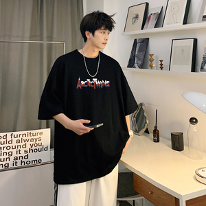 2024夏季男短袖宽松圆领潮流大码半袖打底T恤XZ405-1-T15-P25,男装T恤,星座405-1