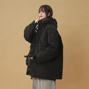女装类目冬季潮流冲锋工装宽松连帽棉衣外套XZ405-1-Y66-P120图片