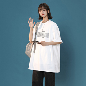 女装类目宽松短袖上衣t恤女士夏半袖XZ405-1-T17-P25图片