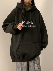 女装类目2023秋冬加绒加厚宽松连帽卫衣XZ405-1-WY05-P55加绒65,女装卫衣/绒衫,星座405-1