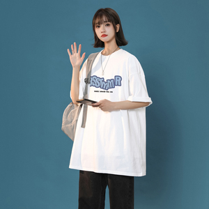 女装类目潮流2024夏装女士学生上衣短袖t恤宽松XZ405-1-T21-P25