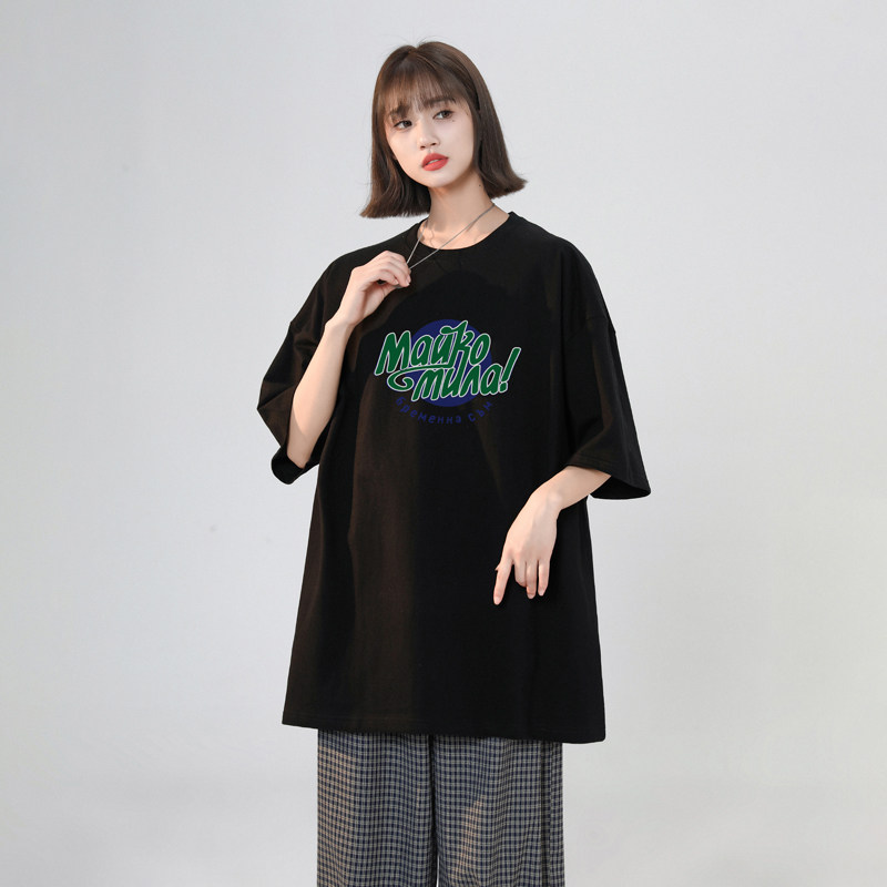 女装类目夏季潮流女士宽松短袖上衣百搭大码t恤XZ405-1-T24-P25图片