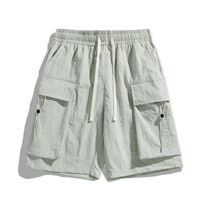 日系平铺白底夏季潮流速干工装男士短裤XZ405-1-K233-P35控58图片